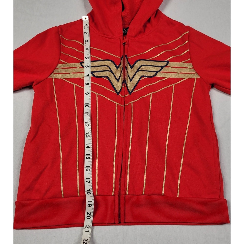 Mad Engine Wonder Woman Red Full Zip Hoodie Girl's Size XL 14/16 (Missing Cape) - Picture 10 of 12